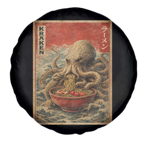 Sea Monster Eating Ramen Spare Tire Cover Vintage Graphic Japanese Lover Ukiyo-e Art TS10 Print Your Wear