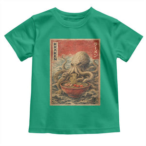 Sea Monster Eating Ramen Toddler T Shirt Vintage Graphic Japanese Lover Ukiyo-e Art TS10 Irish Green Print Your Wear