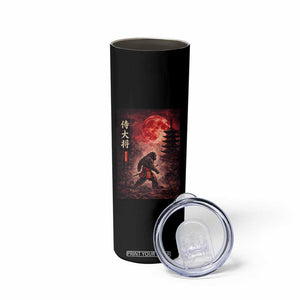 Samurai Bigfoot Skinny Tumbler Vintage Japanese Graphic Ukiyo-e Art Sasquatch Red Moon TS10 Print Your Wear