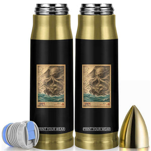 Vintage Japanese Sea Monster Bullet Tumbler Retro Mythology Newspaper Ukiyo-e Art TS10 Black Print Your Wear