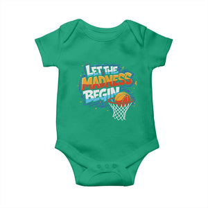 Basketball Bracket Baby Onesie Funny Let the Madness Begin Sporty Basketball Players Lovers TS10 Irish Green Print Your Wear