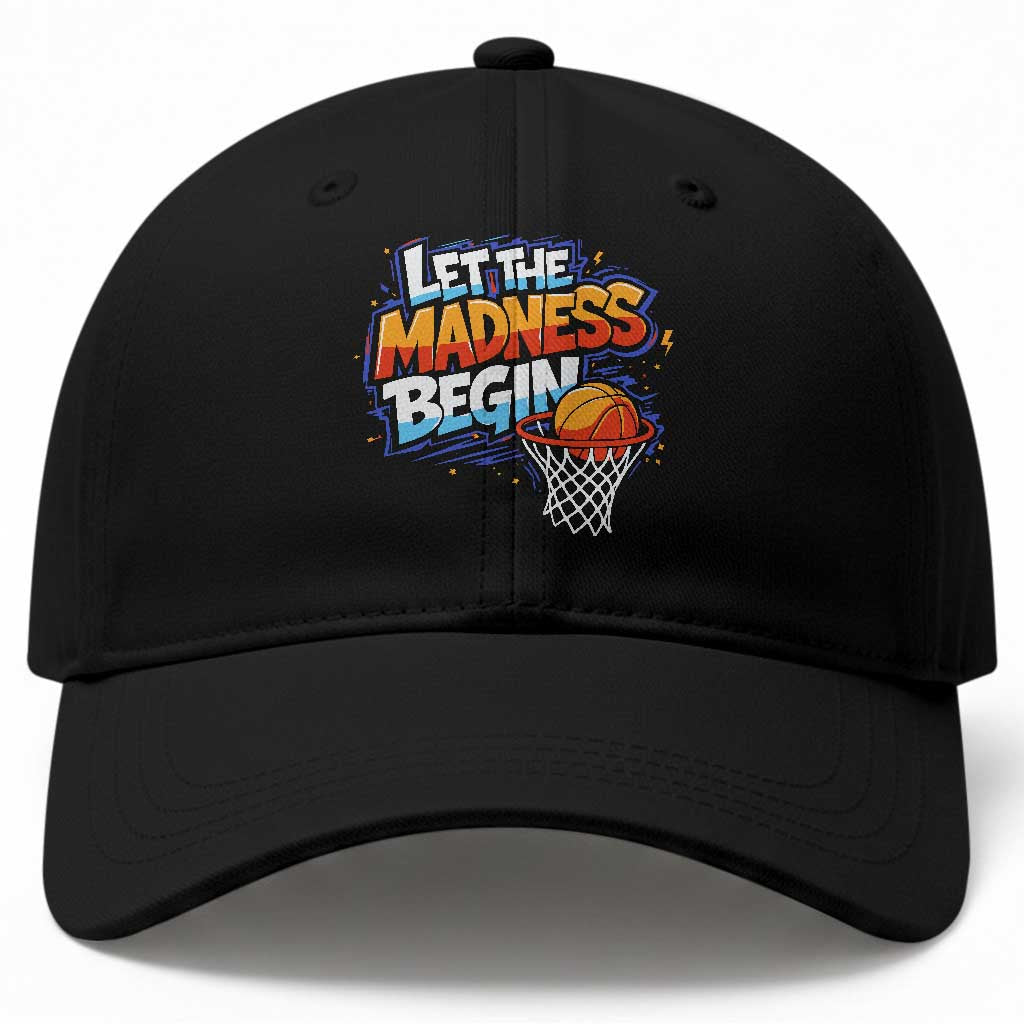 Basketball Bracket Baseball Cap Funny Let the Madness Begin Sporty Basketball Players Lovers