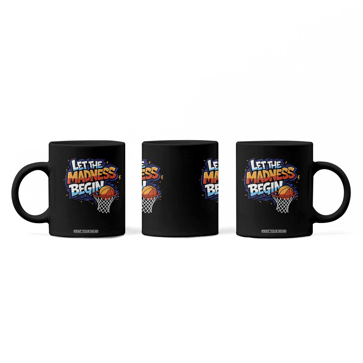 Basketball Bracket Coffee Mug Funny Let the Madness Begin Sporty Basketball Players Lovers TS10 Print Your Wear