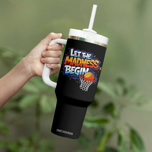Basketball Bracket Tumbler With Handle Funny Let the Madness Begin Sporty Basketball Players Lovers TS10 Print Your Wear