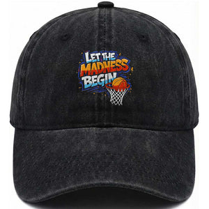 Basketball Bracket Washed Cotton Baseball Cap Funny Let the Madness Begin Sporty Basketball Players Lovers