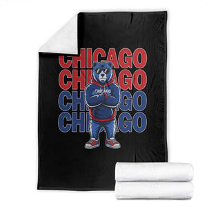 Vintage Chicago Pride Graphic Throw Blanket US State Sports Fan Baseball Lover TS10 Black Print Your Wear