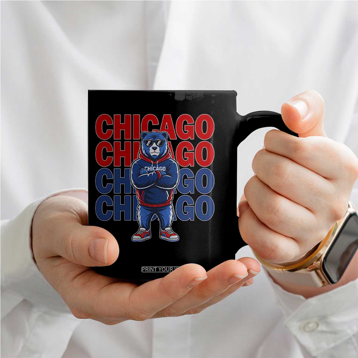 Vintage Chicago Pride Graphic Coffee Mug US State Sports Fan Baseball Lover TS10 Print Your Wear