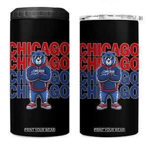 Vintage Chicago Pride Graphic 4 in 1 Can Cooler Tumbler US State Sports Fan Baseball Lover TS10 One Size: 16 oz Black Print Your Wear