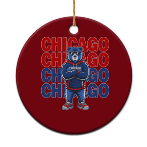 Vintage Chicago Pride Graphic Ceramic Ornament US State Sports Fan Baseball Lover TS10 1pc Red Print Your Wear