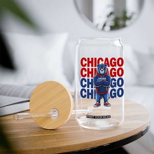Vintage Chicago Pride Graphic Glass Can US State Sports Fan Baseball Lover TS10 Print Your Wear