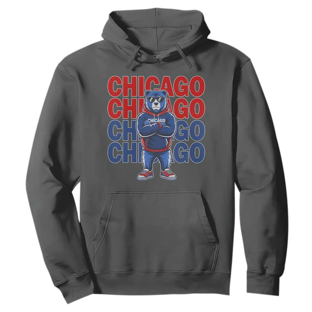 Vintage Chicago Pride Graphic Hoodie US State Sports Fan Baseball Lover TS10 Dark Heather Print Your Wear