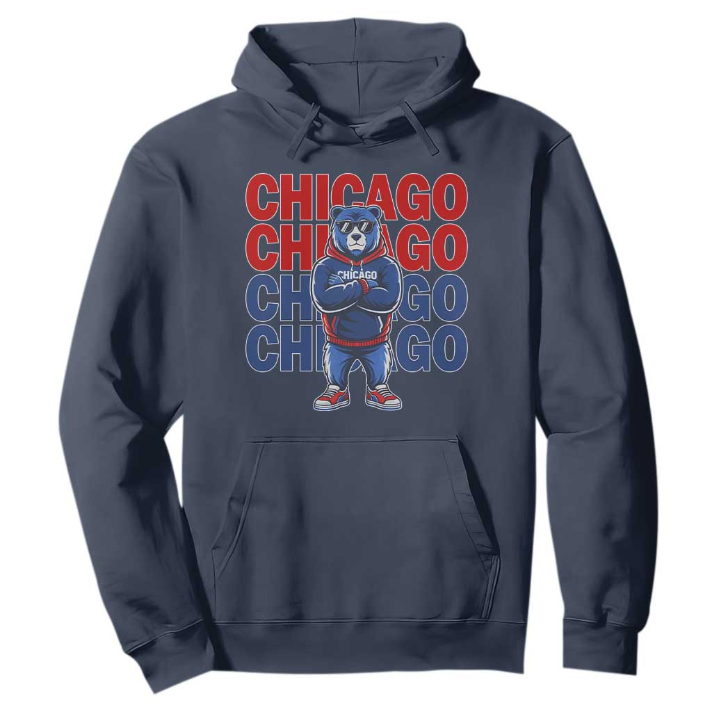 Vintage Chicago Pride Graphic Hoodie US State Sports Fan Baseball Lover TS10 Navy Print Your Wear