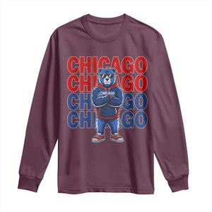 Vintage Chicago Pride Graphic Long Sleeve Shirt US State Sports Fan Baseball Lover TS10 Maroon Print Your Wear