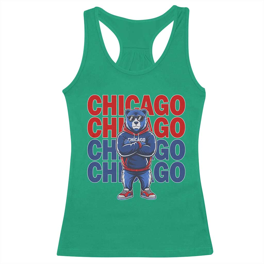 Vintage Chicago Pride Graphic Racerback Tank Top US State Sports Fan Baseball Lover TS10 Irish Green Print Your Wear