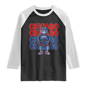Vintage Chicago Pride Graphic Raglan Shirt US State Sports Fan Baseball Lover TS10 Black White Print Your Wear