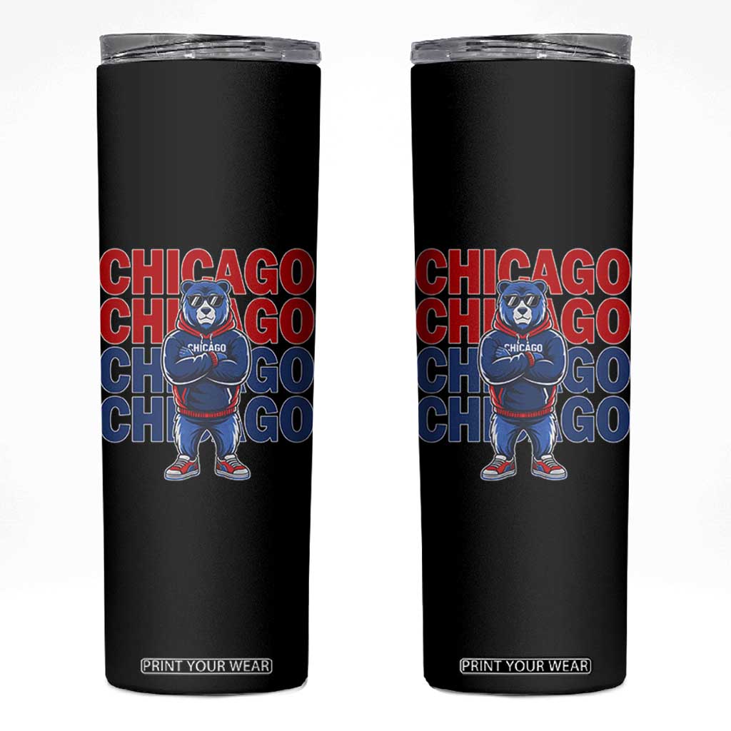 Vintage Chicago Pride Graphic Skinny Tumbler US State Sports Fan Baseball Lover TS10 Black Print Your Wear