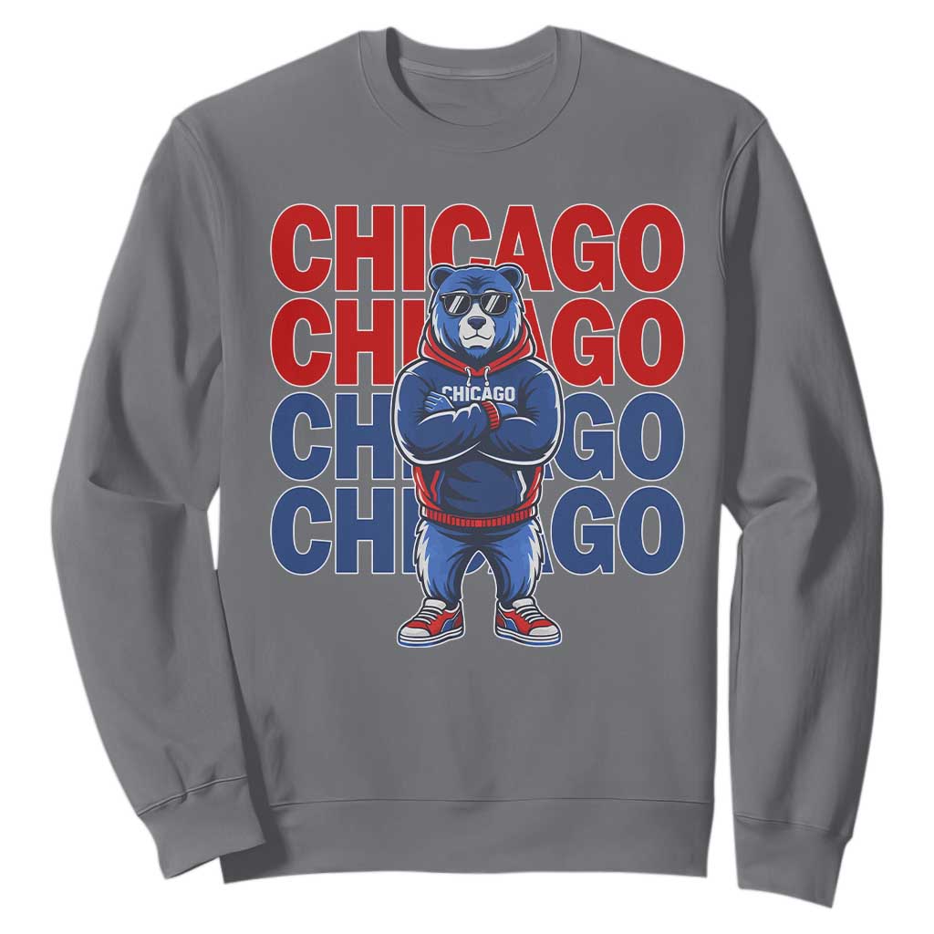 Vintage Chicago Pride Graphic Sweatshirt US State Sports Fan Baseball Lover TS10 Charcoal Print Your Wear