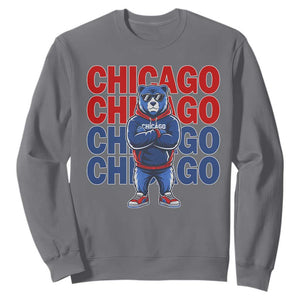 Vintage Chicago Pride Graphic Sweatshirt US State Sports Fan Baseball Lover TS10 Charcoal Print Your Wear