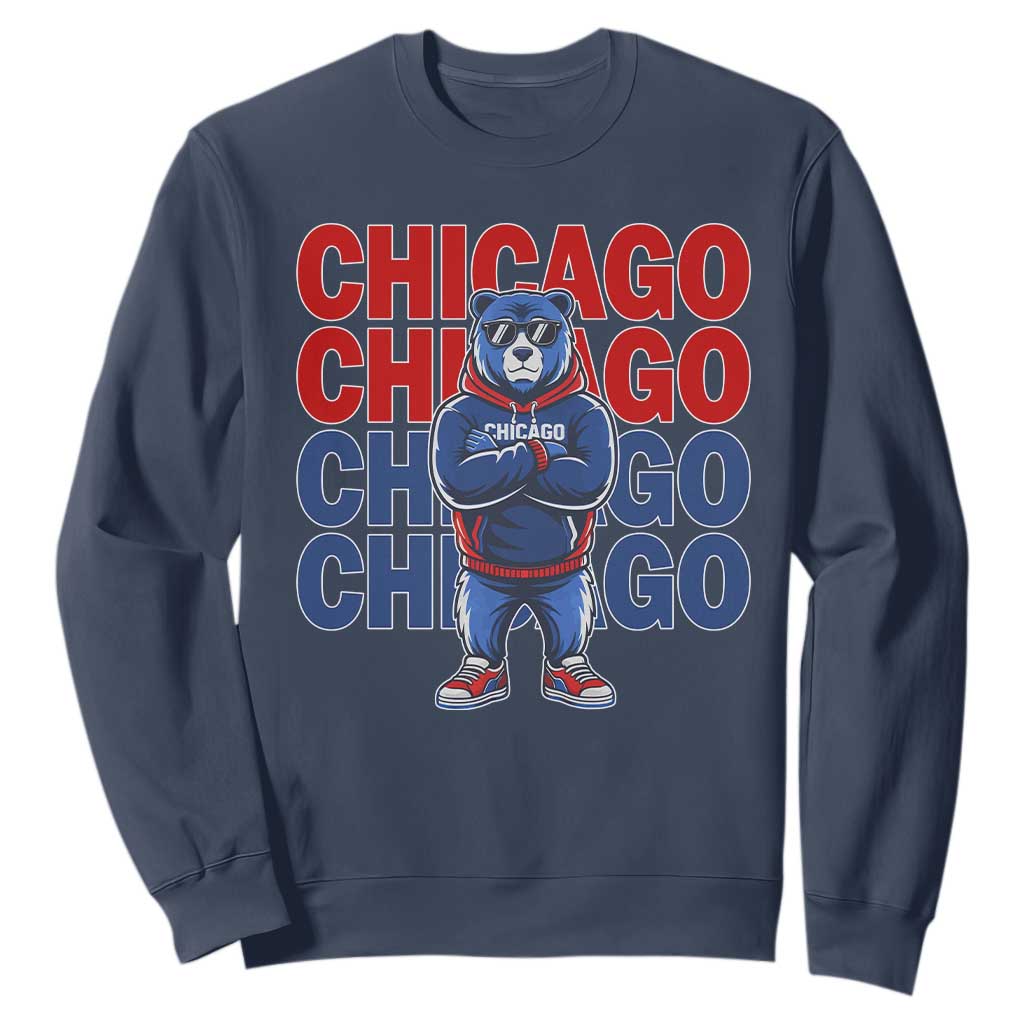 Vintage Chicago Pride Graphic Sweatshirt US State Sports Fan Baseball Lover TS10 Navy Print Your Wear