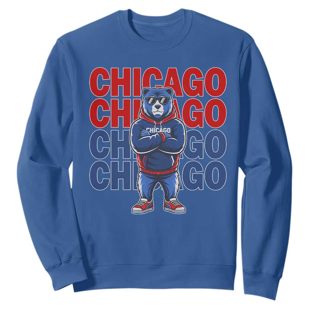 Vintage Chicago Pride Graphic Sweatshirt US State Sports Fan Baseball Lover TS10 Royal Blue Print Your Wear
