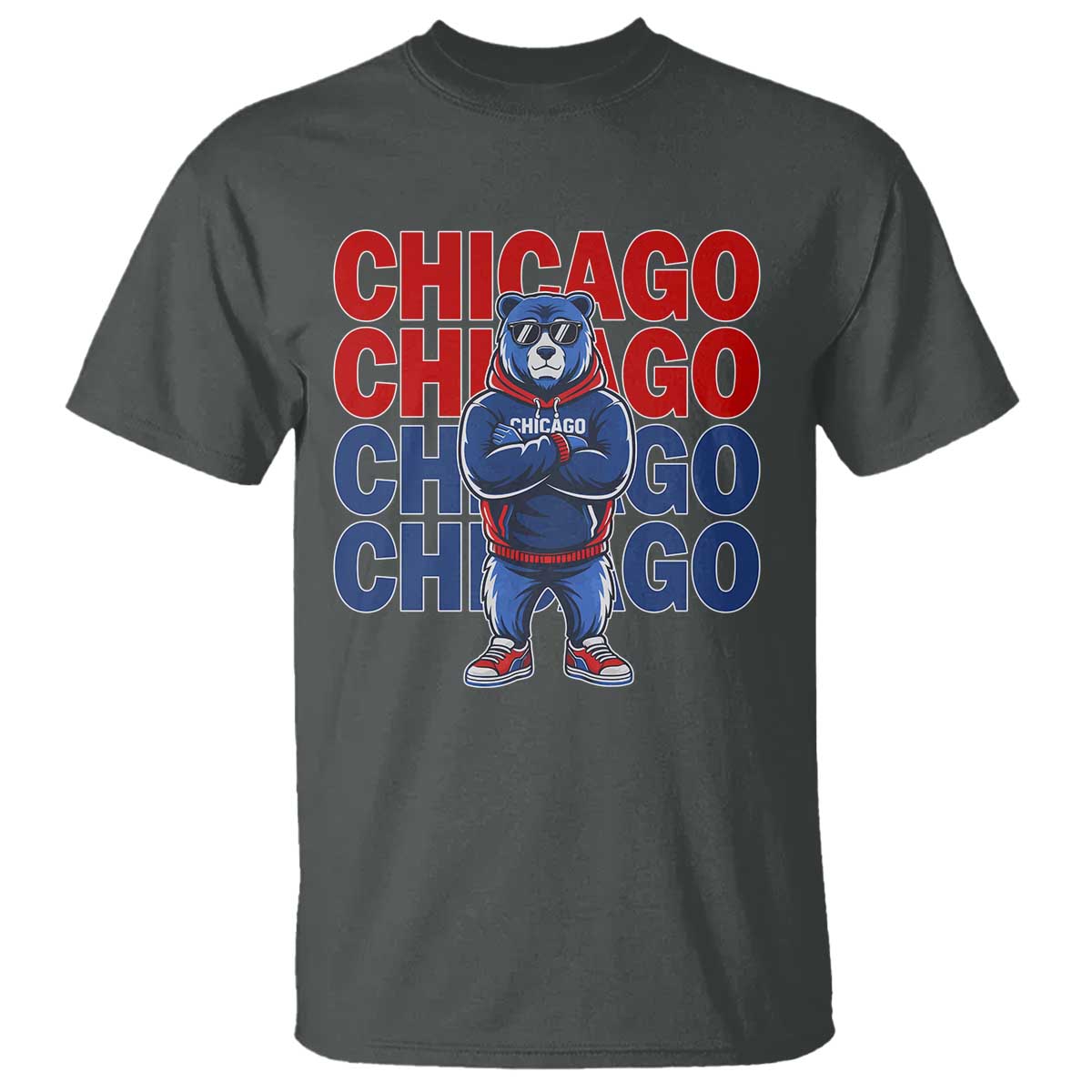 Vintage Chicago Pride Graphic T Shirt US State Sports Fan Baseball Lover TS10 Dark Heather Print Your Wear