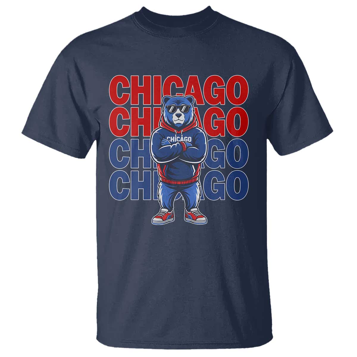 Vintage Chicago Pride Graphic T Shirt US State Sports Fan Baseball Lover TS10 Navy Print Your Wear