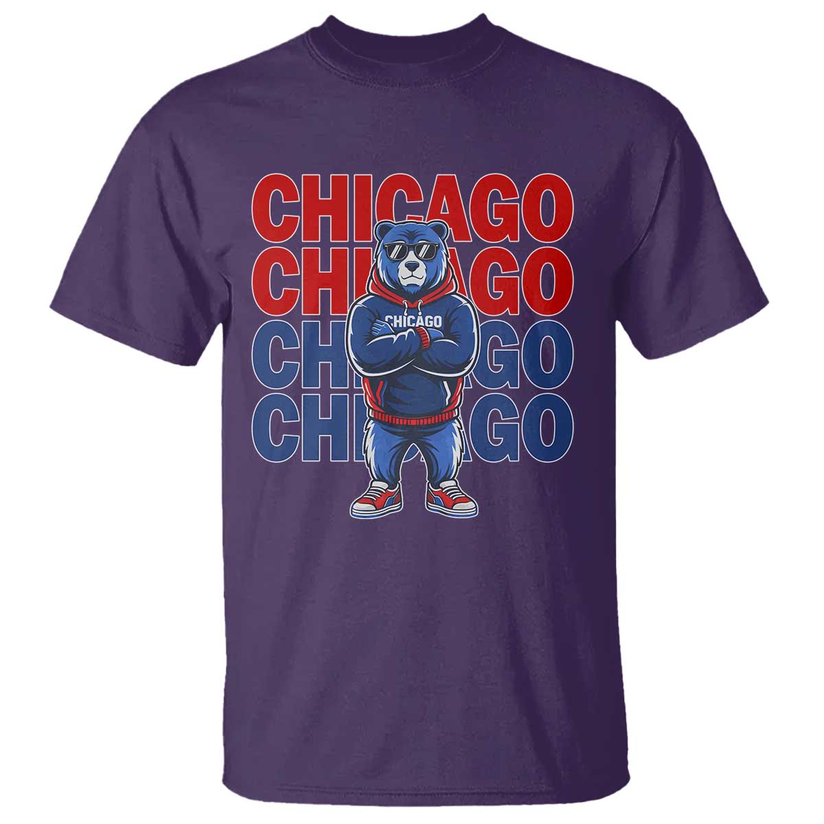 Vintage Chicago Pride Graphic T Shirt US State Sports Fan Baseball Lover TS10 Purple Print Your Wear