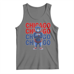 Vintage Chicago Pride Graphic Tank Top US State Sports Fan Baseball Lover TS10 Black Heather Print Your Wear