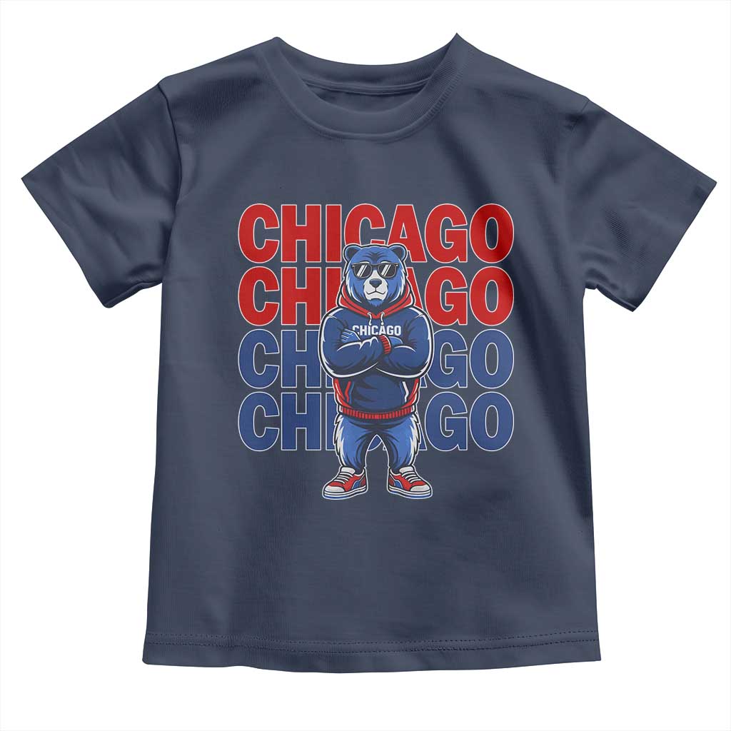Vintage Chicago Pride Graphic Toddler T Shirt US State Sports Fan Baseball Lover TS10 Navy Print Your Wear