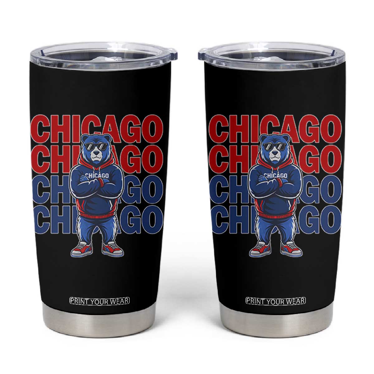 Vintage Chicago Pride Graphic Tumbler Cup US State Sports Fan Baseball Lover TS10 Black Print Your Wear