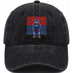 Vintage Chicago Pride Graphic Washed Cotton Baseball Cap US State Sports Fan Baseball Lover TS10 Print Your Wear