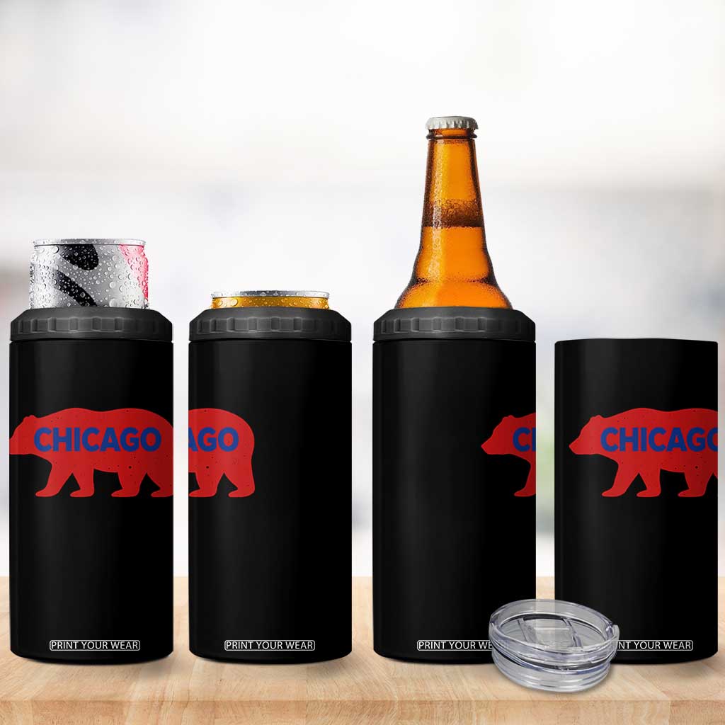 Chicago Baseball 4 in 1 Can Cooler Tumbler Vintage Distressed Illinois City Pride Baseball Lover TS10 Print Your Wear