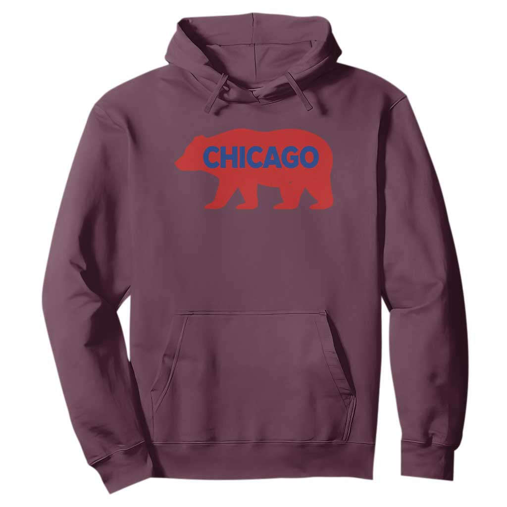 Chicago Baseball Hoodie Vintage Distressed Illinois City Pride Baseball Lover TS10 Maroon Print Your Wear
