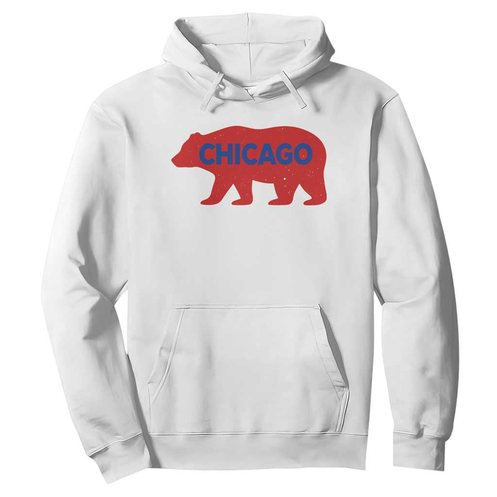 Chicago Baseball Hoodie Vintage Distressed Illinois City Pride Baseball Lover TS10 White Print Your Wear