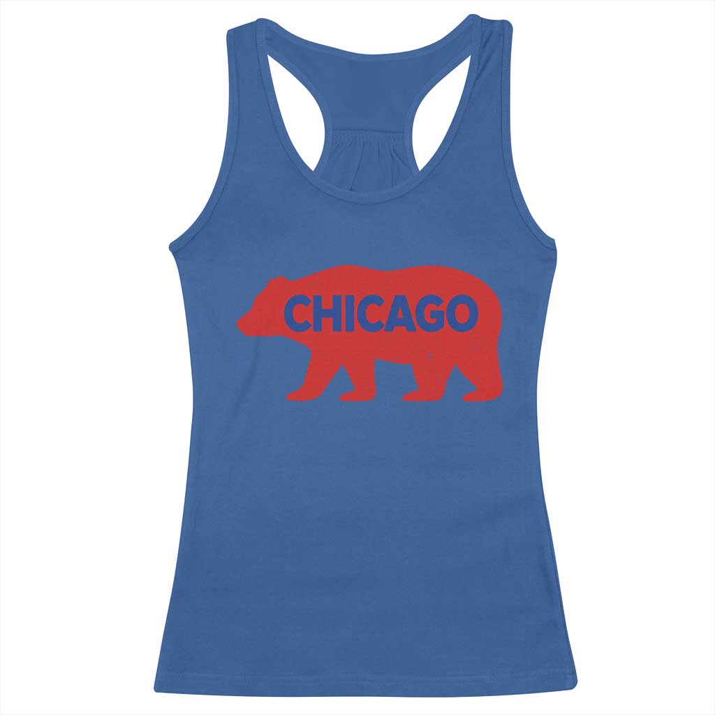 Chicago Baseball Racerback Tank Top Vintage Distressed Illinois City Pride Baseball Lover TS10 Royal Blue Print Your Wear
