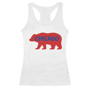 Chicago Baseball Racerback Tank Top Vintage Distressed Illinois City Pride Baseball Lover TS10 White Print Your Wear