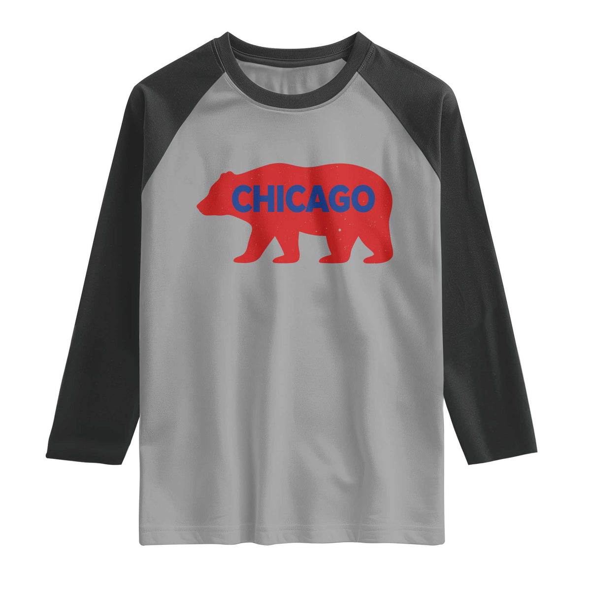 Chicago Baseball Raglan Shirt Vintage Distressed Illinois City Pride Baseball Lover TS10 Sport Gray Black Print Your Wear
