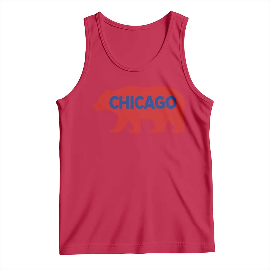 Chicago Baseball Tank Top Vintage Distressed Illinois City Pride Baseball Lover TS10 Red Print Your Wear
