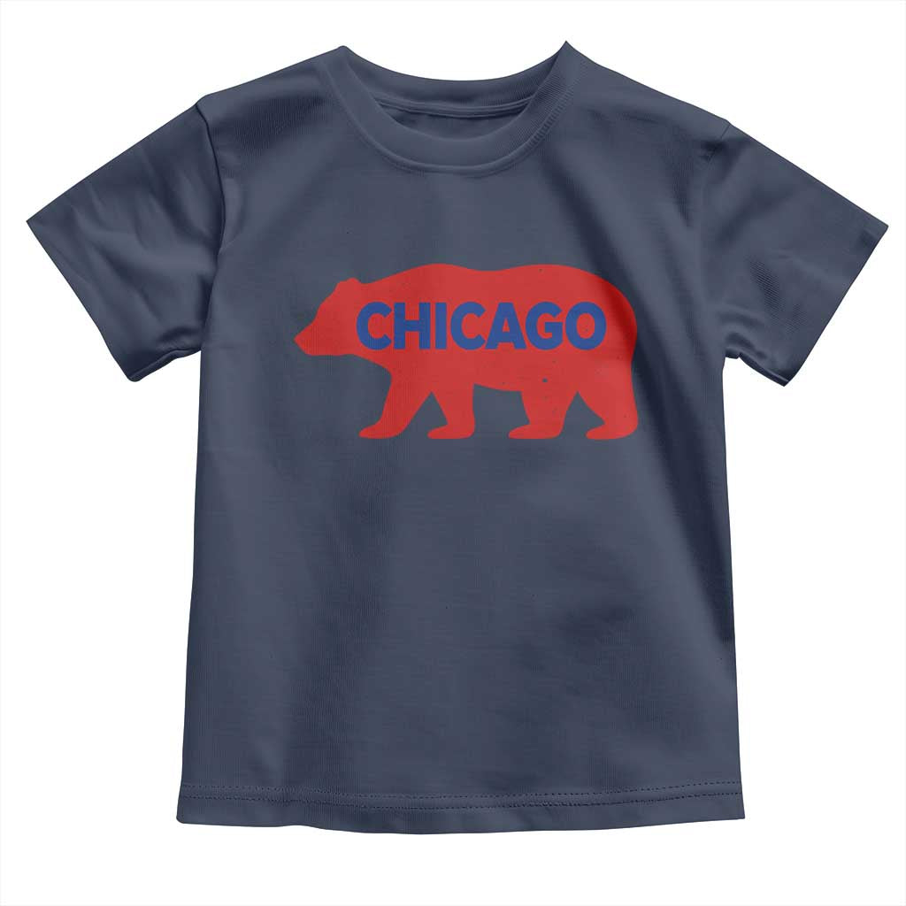 Chicago Baseball Toddler T Shirt Vintage Distressed Illinois City Pride Baseball Lover TS10 Navy Print Your Wear