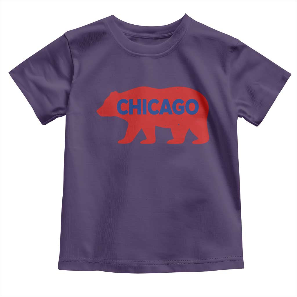 Chicago Baseball Toddler T Shirt Vintage Distressed Illinois City Pride Baseball Lover TS10 Purple Print Your Wear