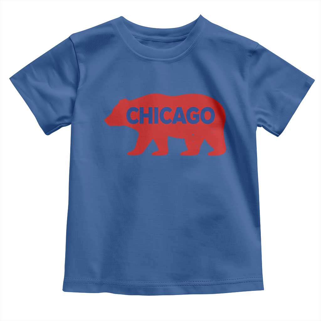 Chicago Baseball Toddler T Shirt Vintage Distressed Illinois City Pride Baseball Lover TS10 Royal Blue Print Your Wear