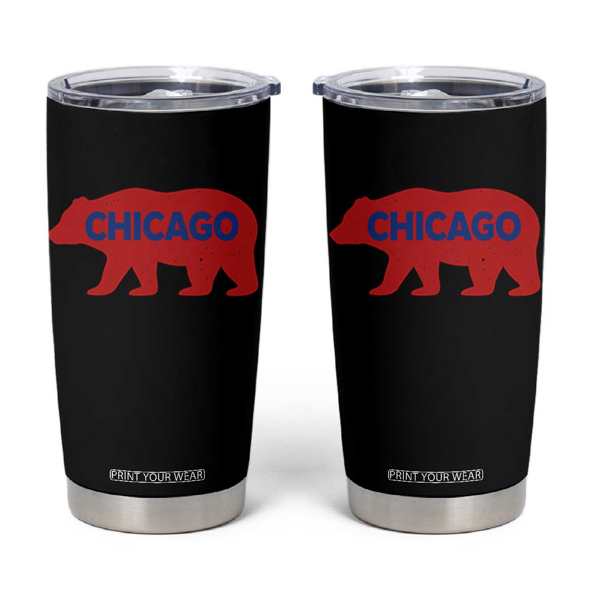 Chicago Baseball Tumbler Cup Vintage Distressed Illinois City Pride Baseball Lover TS10 Black Print Your Wear