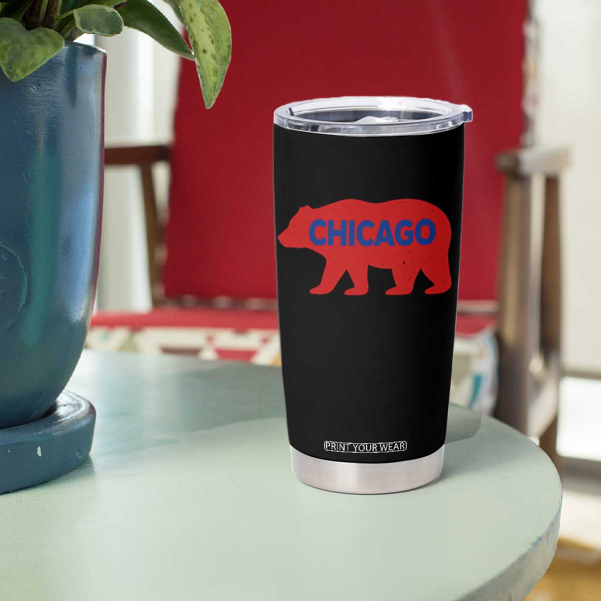Chicago Baseball Tumbler Cup Vintage Distressed Illinois City Pride Baseball Lover TS10 Print Your Wear