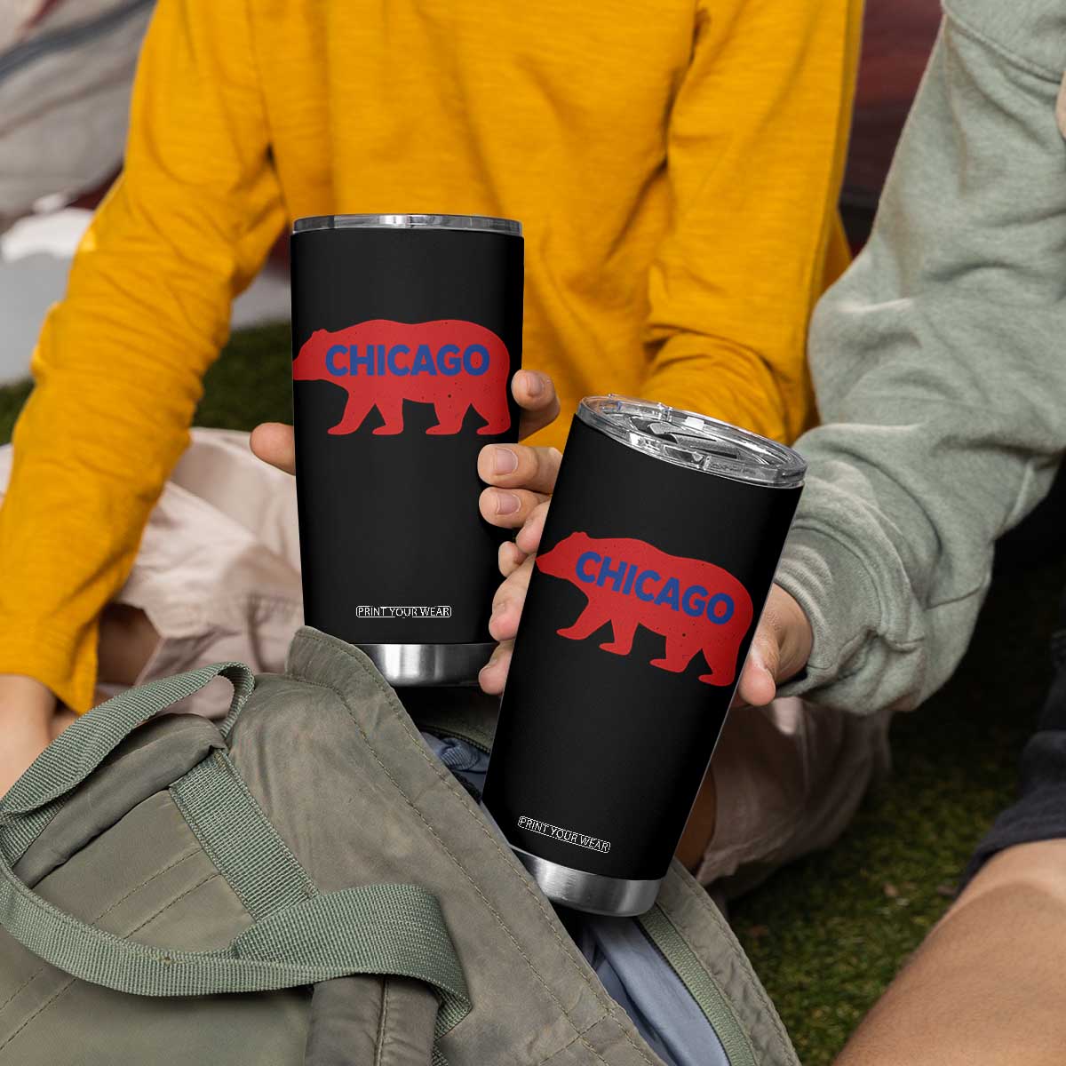 Chicago Baseball Tumbler Cup Vintage Distressed Illinois City Pride Baseball Lover TS10 Print Your Wear