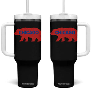 Chicago Baseball Tumbler With Handle Vintage Distressed Illinois City Pride Baseball Lover TS10 One Size: 40 oz Black Print Your Wear