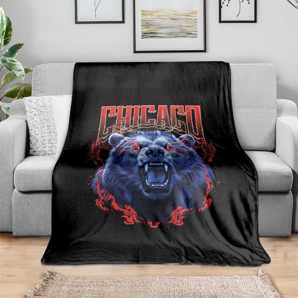 Retro Chicago Throw Blanket Vintage Cub Bootleg Graphic Baseball Fans TS10 Print Your Wear