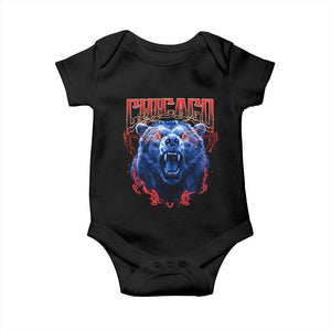 Retro Chicago Baby Onesie Vintage Cub Bootleg Graphic Baseball Fans TS10 Black Print Your Wear