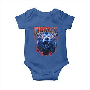 Retro Chicago Baby Onesie Vintage Cub Bootleg Graphic Baseball Fans TS10 Royal Blue Print Your Wear