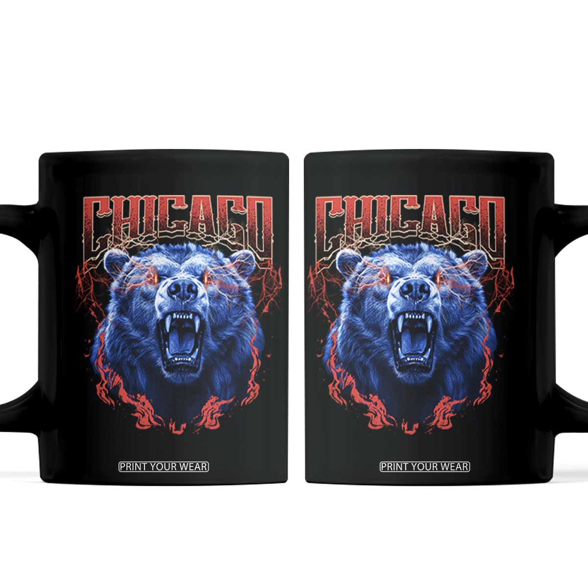Retro Chicago Coffee Mug Vintage Cub Bootleg Graphic Baseball Fans TS10 Black Print Your Wear