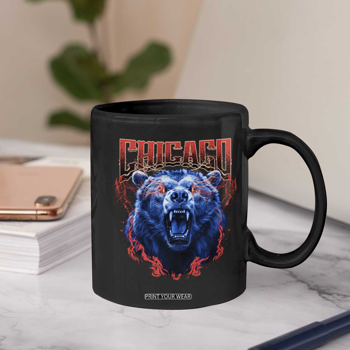 Retro Chicago Coffee Mug Vintage Cub Bootleg Graphic Baseball Fans TS10 Print Your Wear